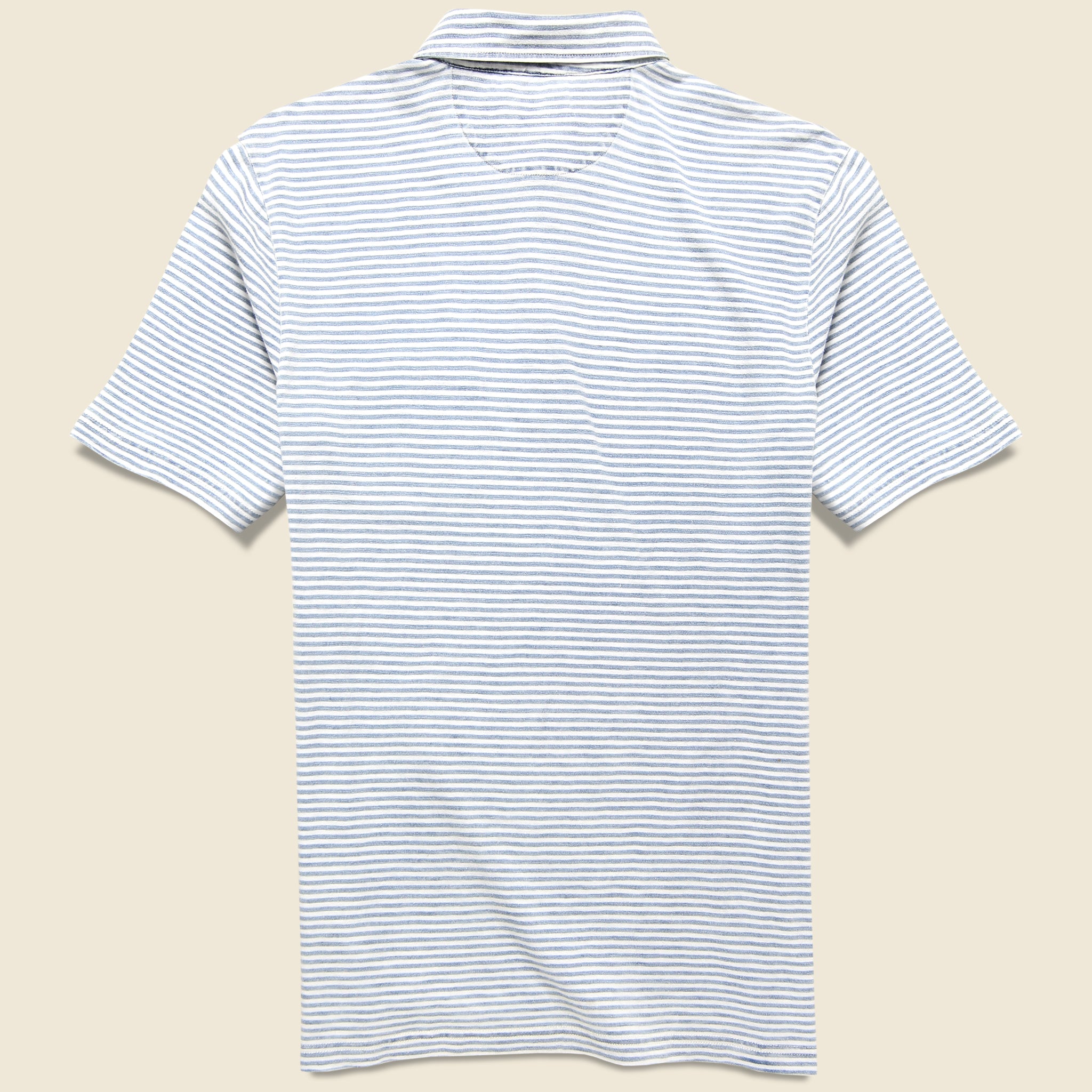 
                          Indigo-Dyed Polo - Azure Stream Stripe - Faherty - STAG Provisions - Tops - S/S Knit
                        