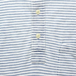Indigo-Dyed Polo - Azure Stream Stripe - Faherty - STAG Provisions - Tops - S/S Knit