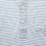Indigo-Dyed Polo - Azure Stream Stripe - Faherty - STAG Provisions - Tops - S/S Knit