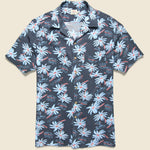 Kona Camp Shirt - Midnight Palm Hawaiian - Faherty - STAG Provisions - Tops - S/S Woven - Floral
