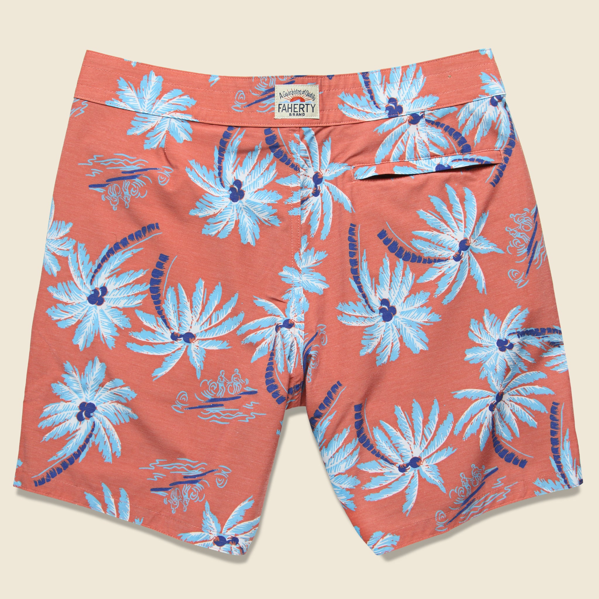 
                          Classic 7" Boardshort - Red Palm - Faherty - STAG Provisions - Shorts - Swim
                        