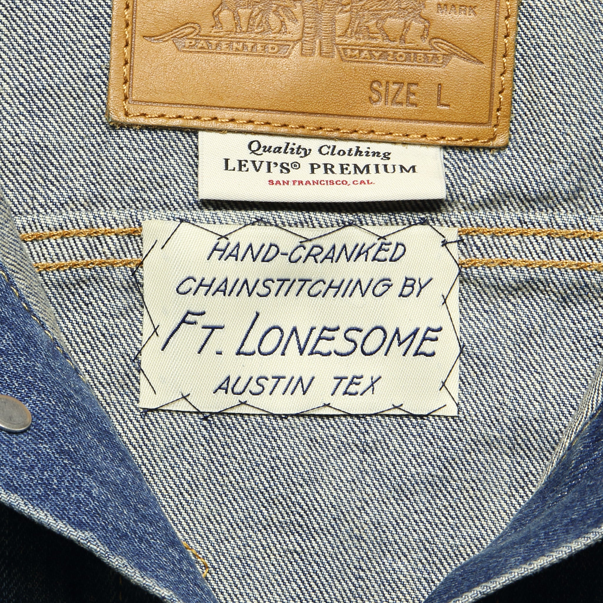 
                          Levi's Denim Trucker - Fuck Luck - Size Medium - Fort Lonesome - STAG Provisions - Outerwear - Coat / Jacket
                        