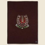 Wool Utility Blanket - Lucky Horseshoe, Red - Fort Lonesome - STAG Provisions - Gift - Blankets