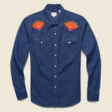 Ft. Lonesome x STAG Sun Denim Western Shirt - Fort Lonesome - STAG Provisions - Tops - L/S Woven - Other Pattern