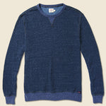 Dual Knit Crew Sweatshirt - Navy - Faherty - STAG Provisions - Tops - Fleece / Sweatshirt