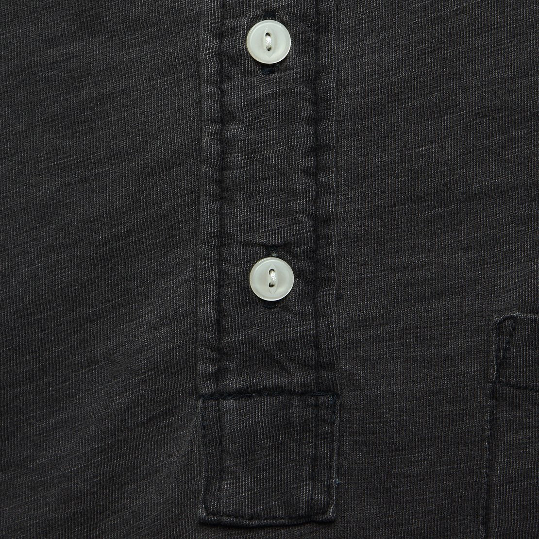 Indigo Dyed Polo Shirt - Black Wash - Faherty - STAG Provisions - Tops - S/S Knit