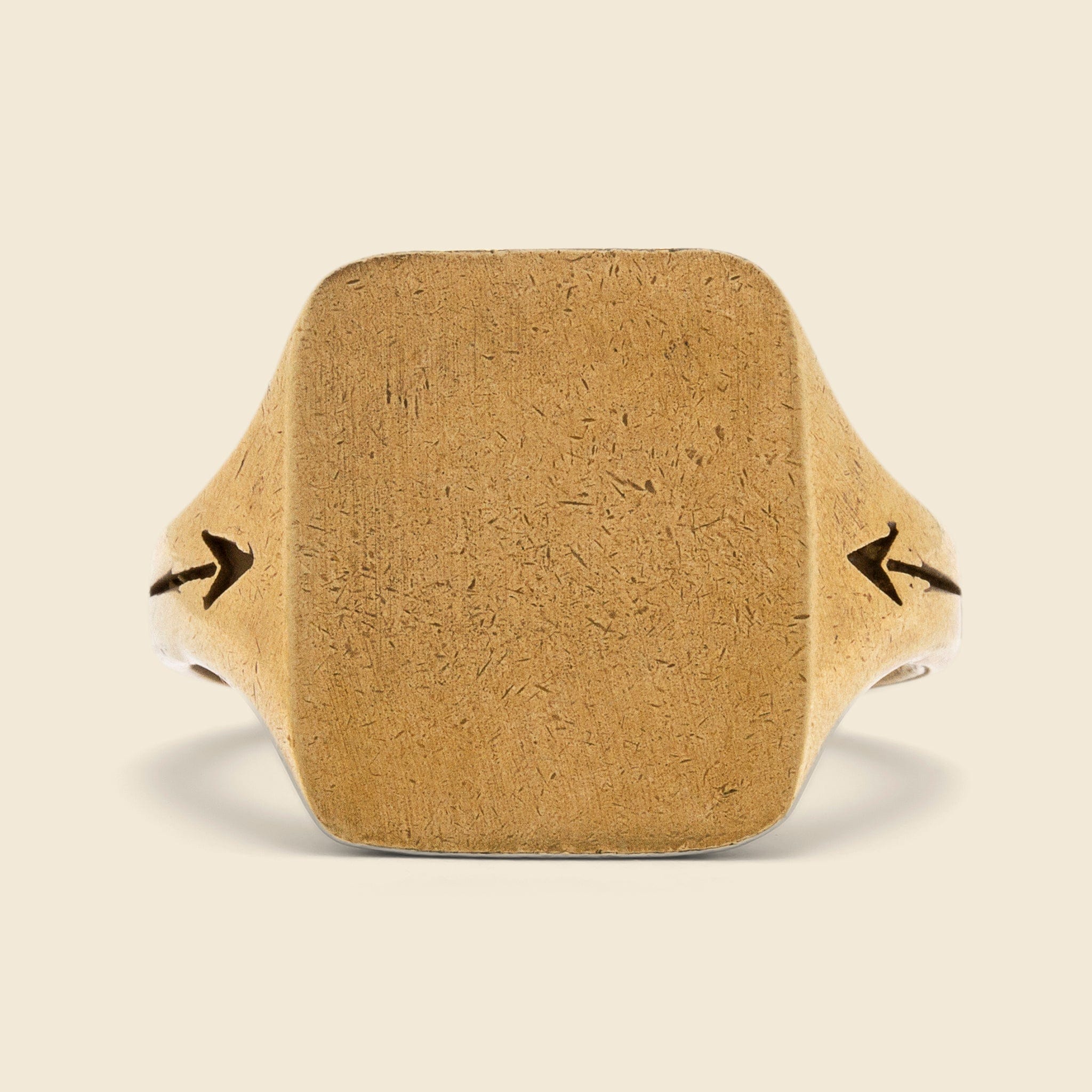 
                          The Rectangle Signet Ring - Brass - Giles &amp; Brother - STAG Provisions - Accessories - Rings
                        