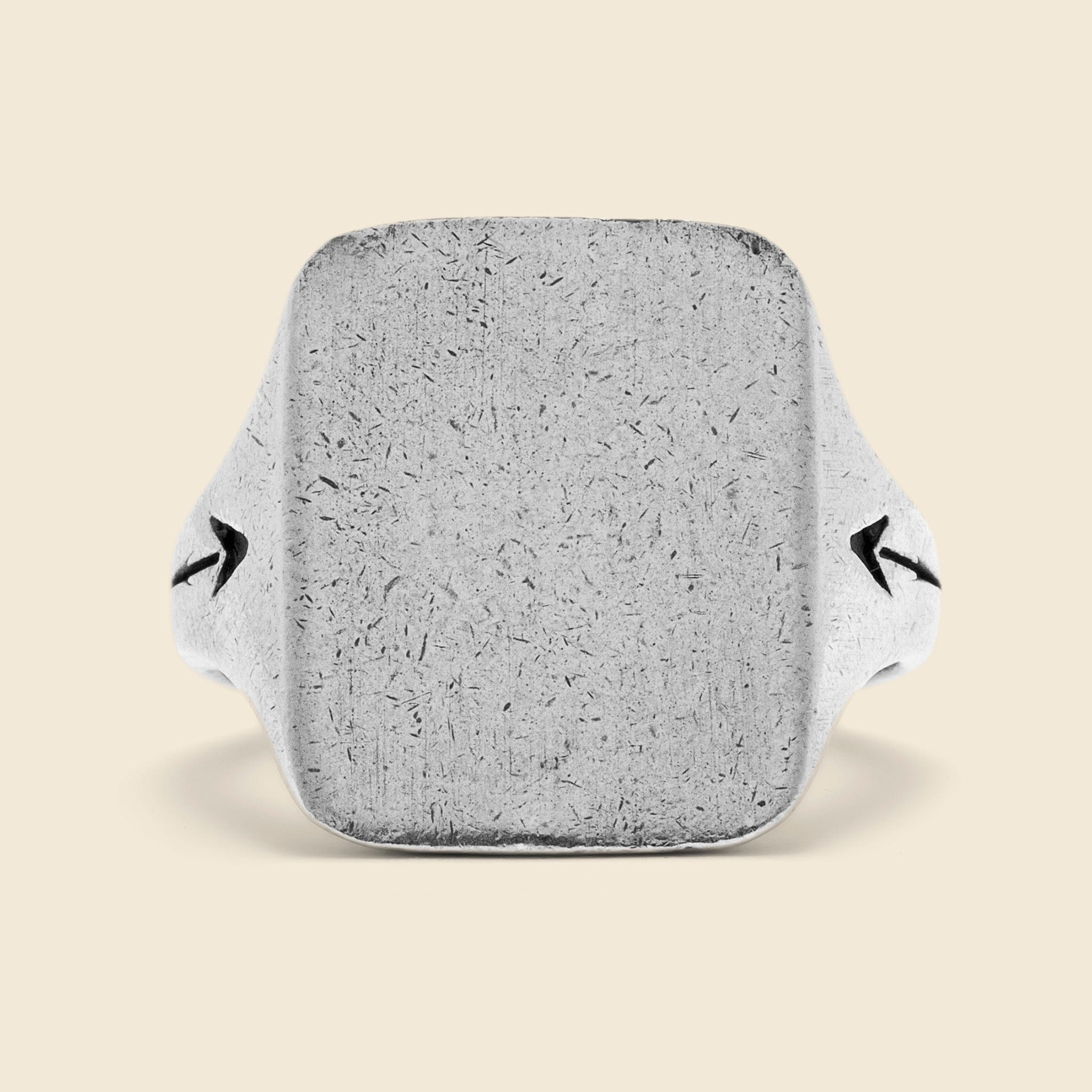 
                          The Rectangle Signet Ring - Silver - Giles &amp; Brother - STAG Provisions - Accessories - Rings
                        