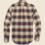Slub Check Shirt - Tan Indigo - Gitman Vintage - STAG Provisions - Tops - L/S Woven - Plaid