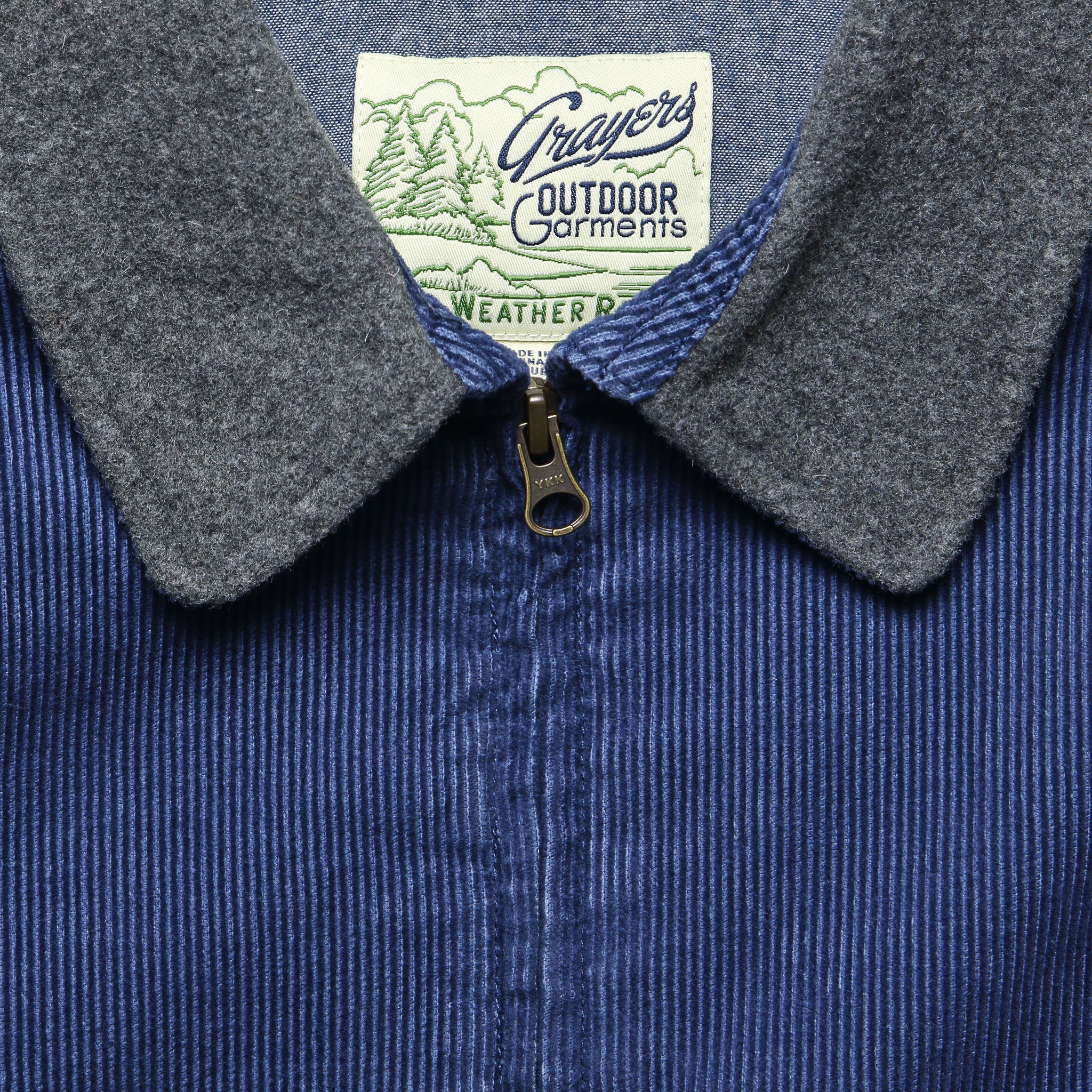 
                          Conrad Corduroy Bomber - Indigo - Grayers - STAG Provisions - Outerwear - Coat / Jacket
                        