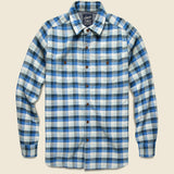 Gingham Heritage Flannel - Navy/Blue/Grey - Grayers - STAG Provisions - Tops - L/S Woven - Plaid