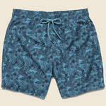 Leaf On Blue Swim Trunk - Navy Storm - Grayers - STAG Provisions - Shorts - Swim