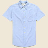Prescott Summer Slub Twill Shirt - Blue - Grayers - STAG Provisions - Tops - S/S Woven - Other Pattern