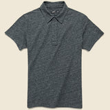 Hartford Nep Jersey Polo - Charcoal - Grayers - STAG Provisions - Tops - S/S Knit