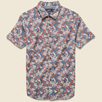 Floral Printed Gauze Shirt - Faded Navy/Red/Cream - Grayers - STAG Provisions - Tops - S/S Woven - Floral