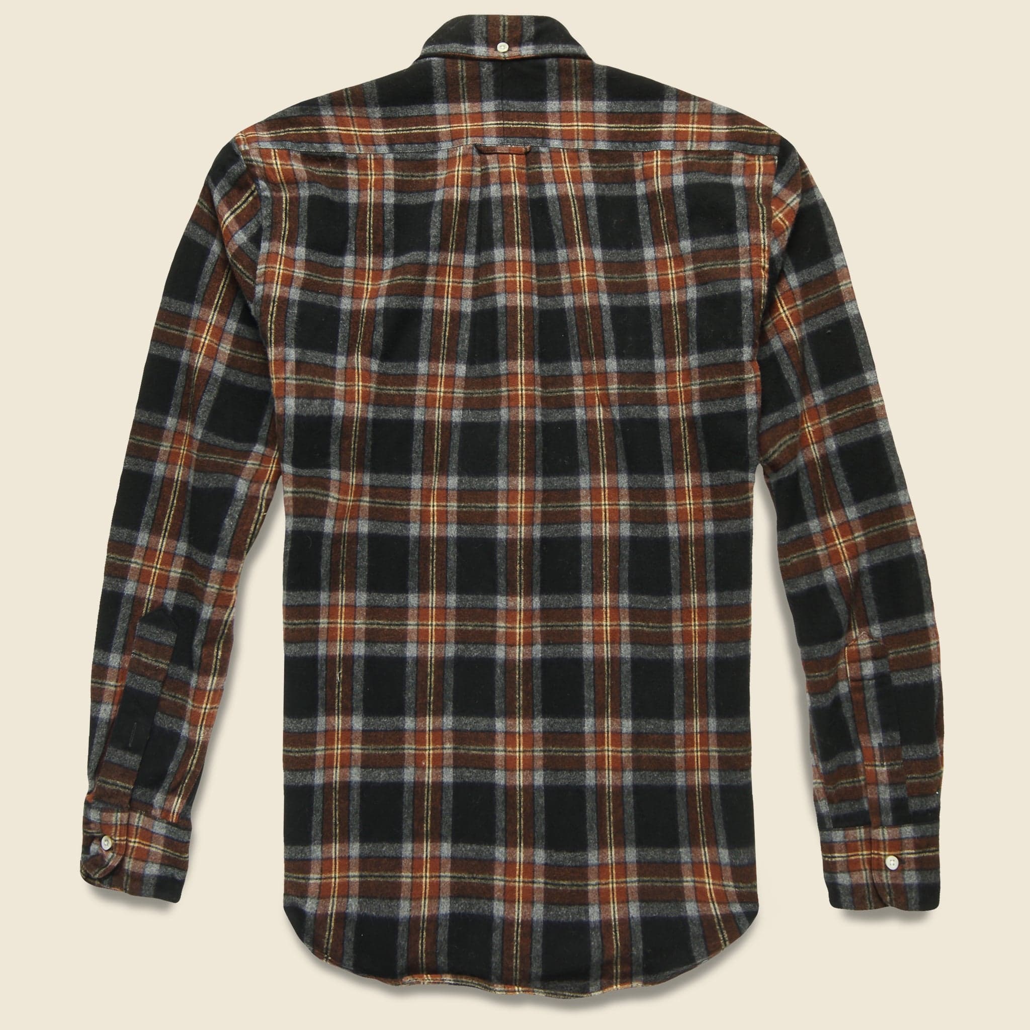 
                          Shaggy Brushed Flannel Oxford Shirt - Rust/Black - Gitman Vintage - STAG Provisions - Tops - L/S Woven - Plaid
                        