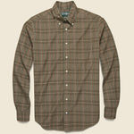 Beefy Poplin Shirt - Brown - Gitman Vintage - STAG Provisions - Tops - L/S Woven - Plaid