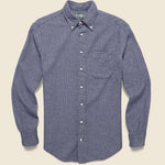 Brushed Houndstooth Flannel Shirt - Navy - Gitman Vintage - STAG Provisions - Tops - L/S Woven - Other Pattern