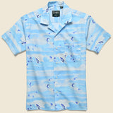 Rockaway Beach Camp Shirt - Sky Blue - Gitman Vintage - STAG Provisions - Tops - S/S Woven - Other Pattern
