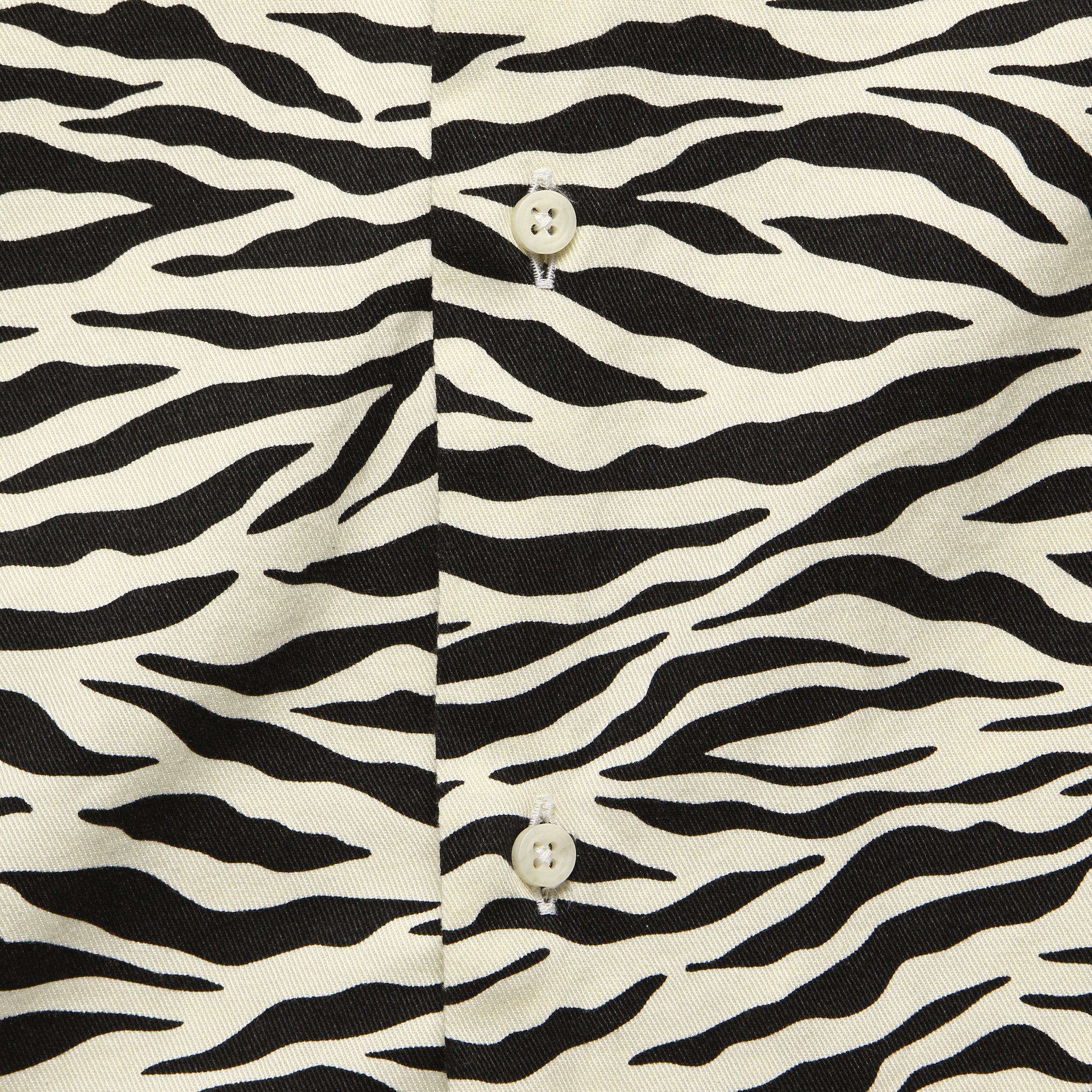 Camp Collar Zebra Print Shirt - Black/White - Gitman Vintage - STAG Provisions - Tops - S/S Woven - Other Pattern