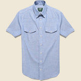 Howdy Chambray Western Shirt - Indigo - Gitman Vintage - STAG Provisions - Tops - S/S Woven - Other Pattern