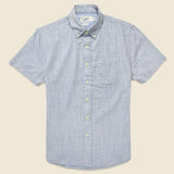 Ahab Open Dot Print Shirt - Blue - Grayers - STAG Provisions - Tops - S/S Woven - Other Pattern