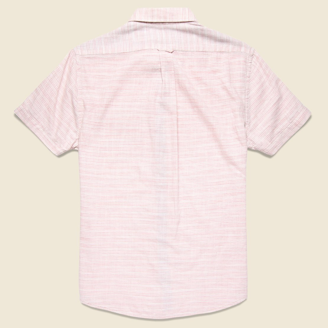 Horizon Summer Twill Shirt - Melon Cream Stripe - Grayers - STAG Provisions - Tops - S/S Woven - Stripe