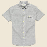 Heather Herringbone Twill Shirt - Charcoal - Grayers - STAG Provisions - Tops - S/S Woven - Solid