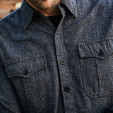 Clayton Military Shirt - Black/Grey Jaspe - RRL - STAG Provisions - Tops - L/S Woven - Other Pattern