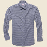 Houndstooth Shirt - Grey/Navy - Hamilton Shirt Co. - STAG Provisions - Tops - L/S Woven - Other Pattern