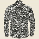 Zebra Corduroy Shirt - Black/White - Hamilton Shirt Co. - STAG Provisions - Tops - L/S Woven - Other Pattern