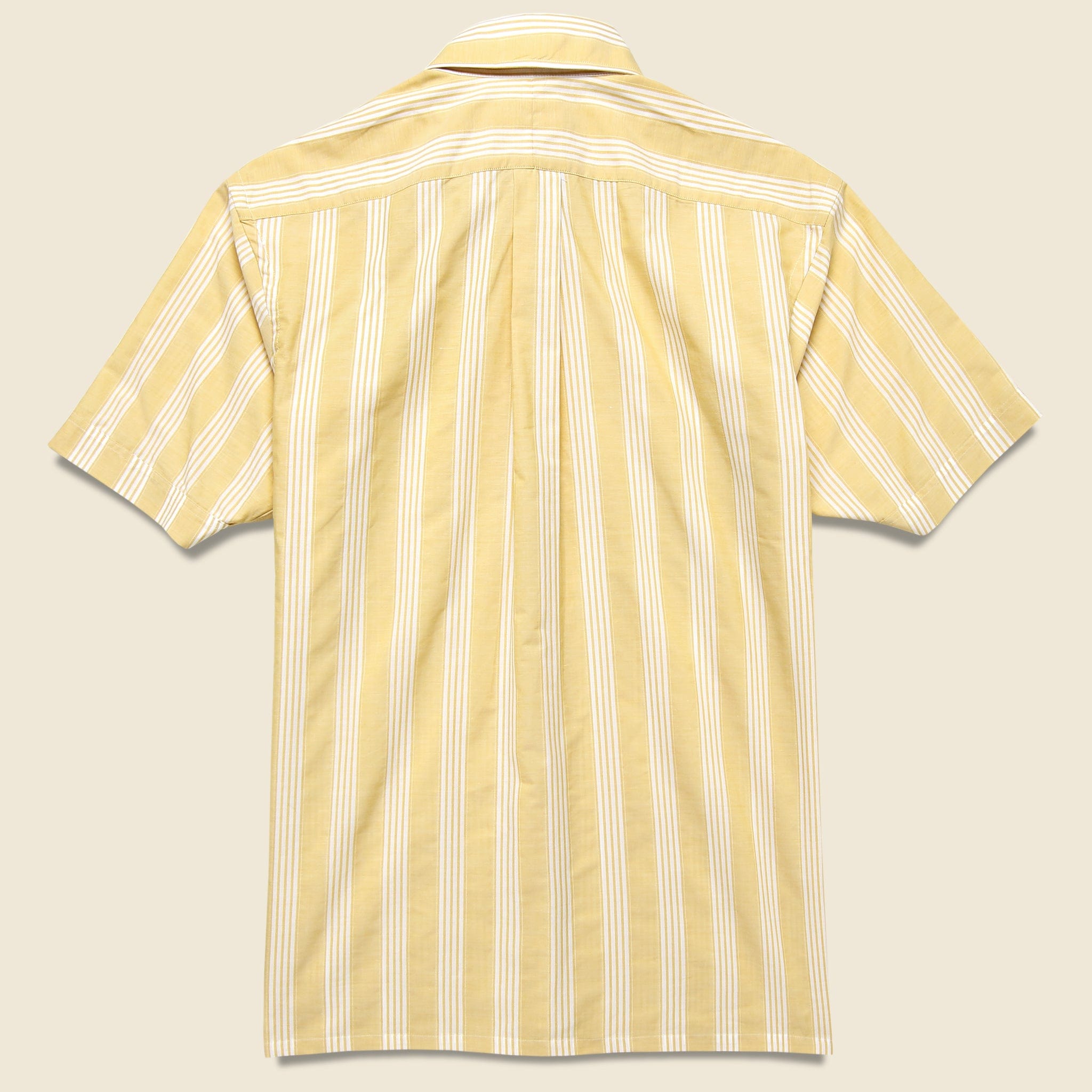 
                          Textured Stripe Guayabera Shirt - Dusty Marigold/White - Hamilton Shirt Co. - STAG Provisions - Tops - S/S Woven - Stripe
                        