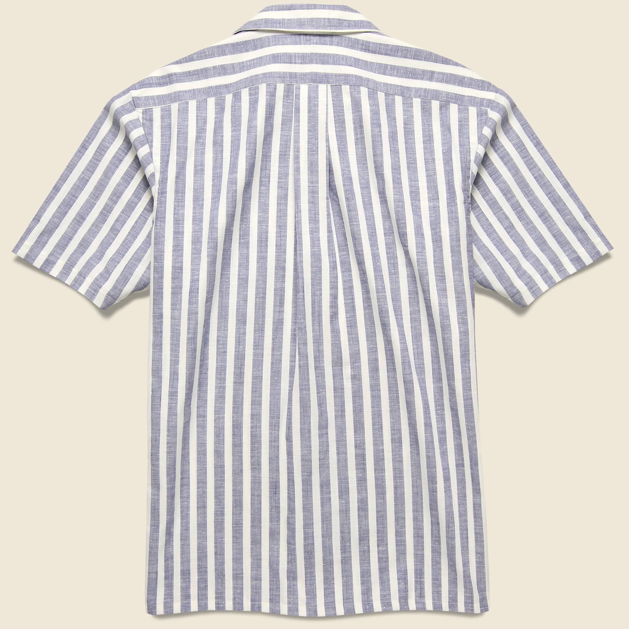 
                          Stripe Chambray Camp Shirt - Blue/White - Hamilton Shirt Co. - STAG Provisions - Tops - S/S Woven - Stripe
                        