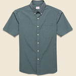 Striped Seersucker Shirt - Green/Grey - Hamilton Shirt Co. - STAG Provisions - Tops - S/S Woven - Seersucker