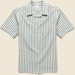 Bengal Stripe Guayabera - Green/White - Hamilton Shirt Co. - STAG Provisions - Tops - S/S Woven - Stripe