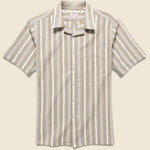Textured Stripe Shirt - Tan/White - Hamilton Shirt Co. - STAG Provisions - Tops - S/S Woven - Stripe