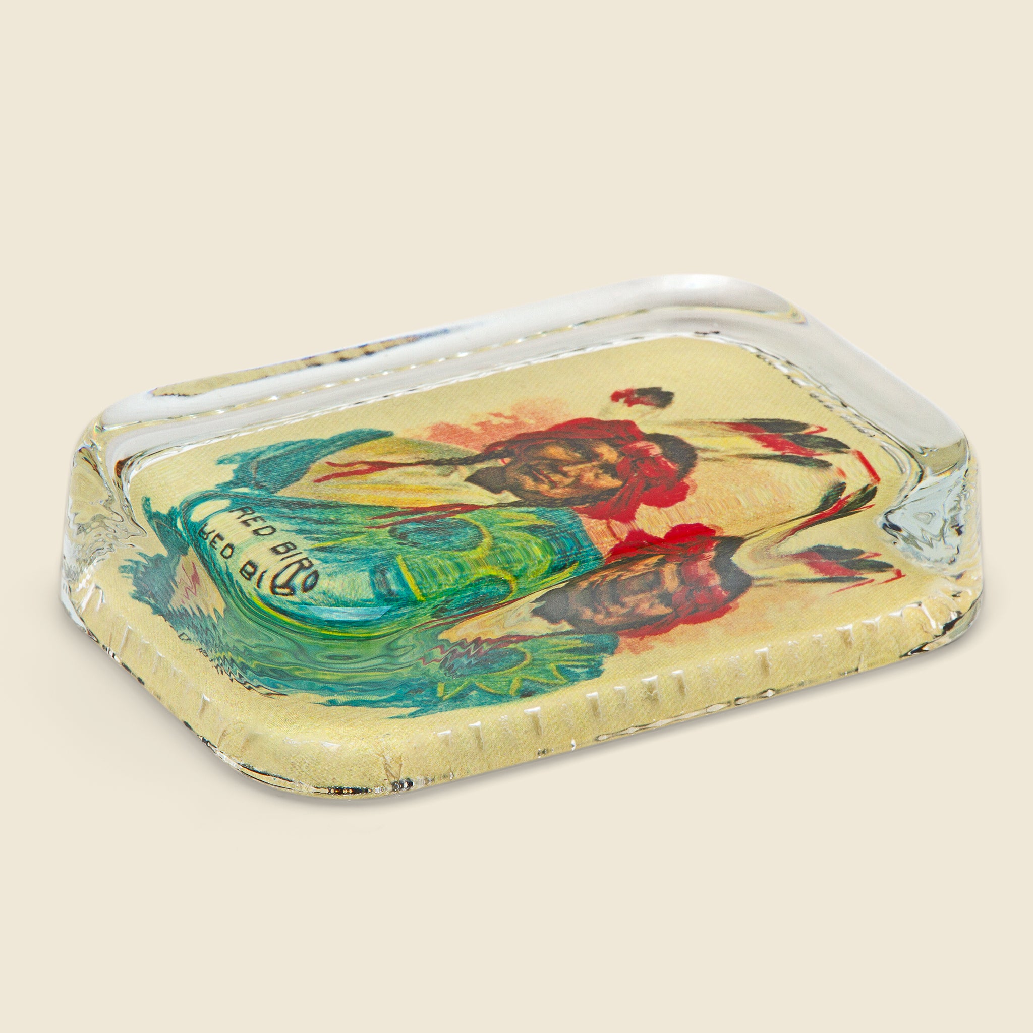 
                          Red Bird Dotted Edge Paperweight - John Derian - STAG Provisions - Home - Art &amp; Accessories - Decorative Object
                        