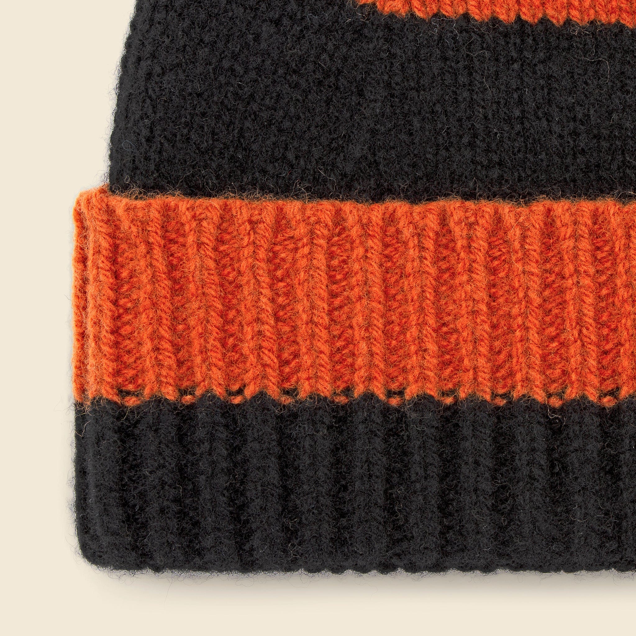 
                          Stripe Pompom Hat - Black/Sienna - Jo Gordon - STAG Provisions - Accessories - Hats
                        