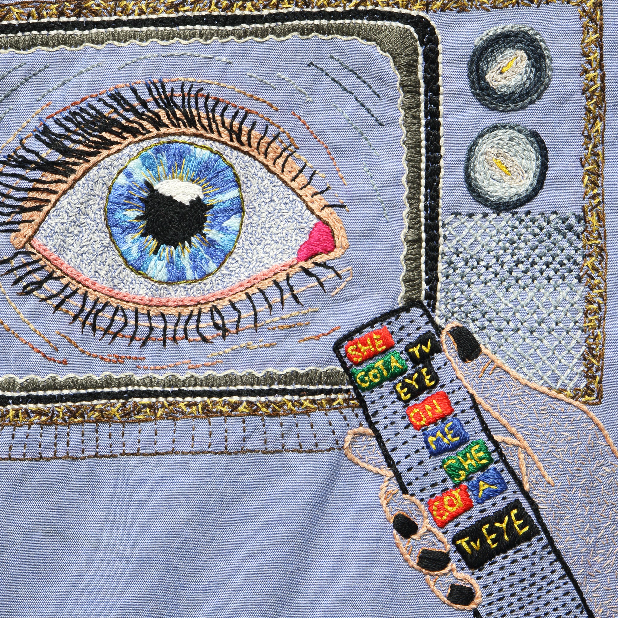 Embroidered Chambray Shirt - She Got a TV Eye on Me - Jolly Knot Club - STAG Provisions - One & Done - Apparel