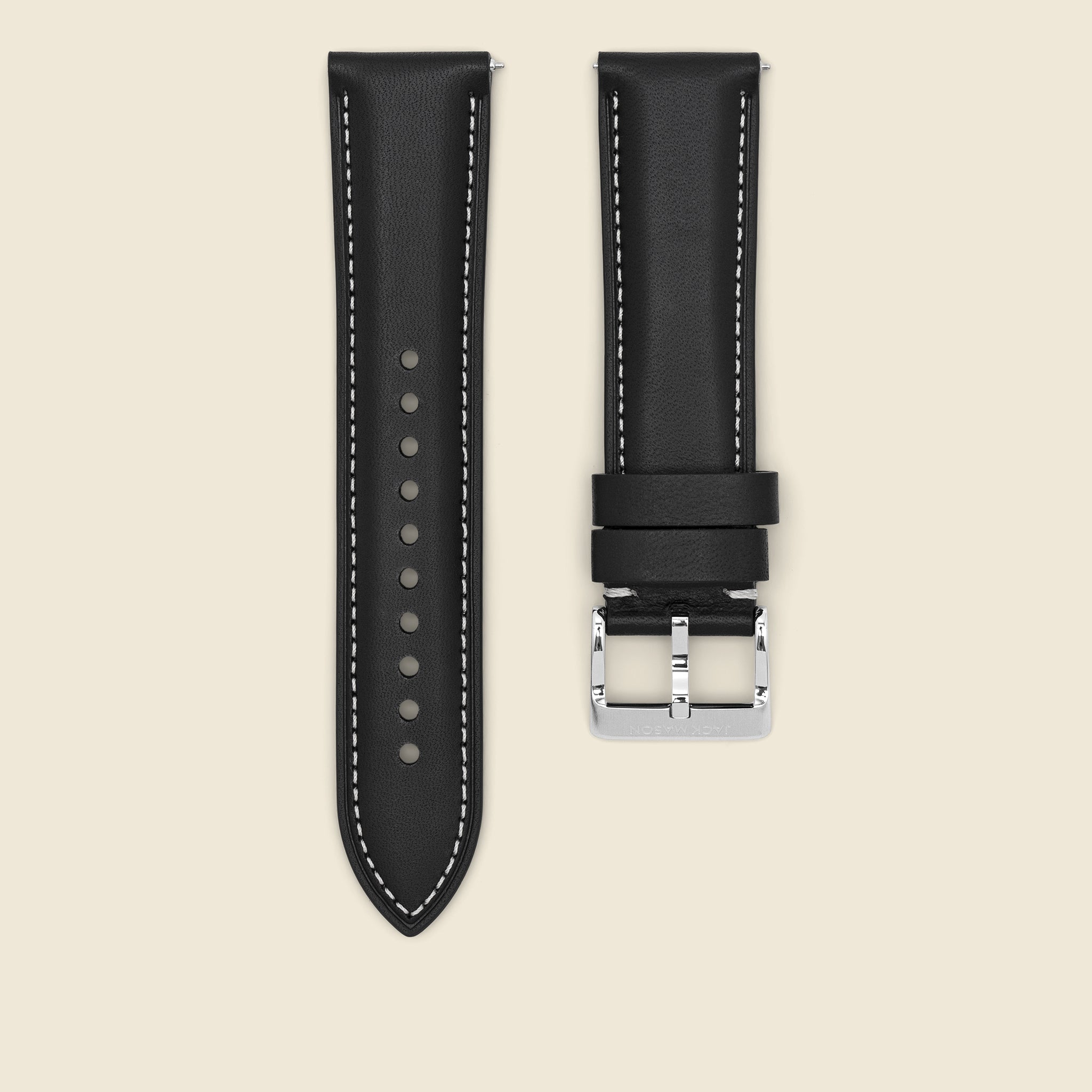 Leather Watch Strap 22MM - Black - Jack Mason - STAG Provisions - Accessories - Watch Bands