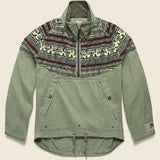 Chino x BIRDS-EYE Fleece NORDIC Anorak - Khaki - Kapital - STAG Provisions - Outerwear - Coat / Jacket