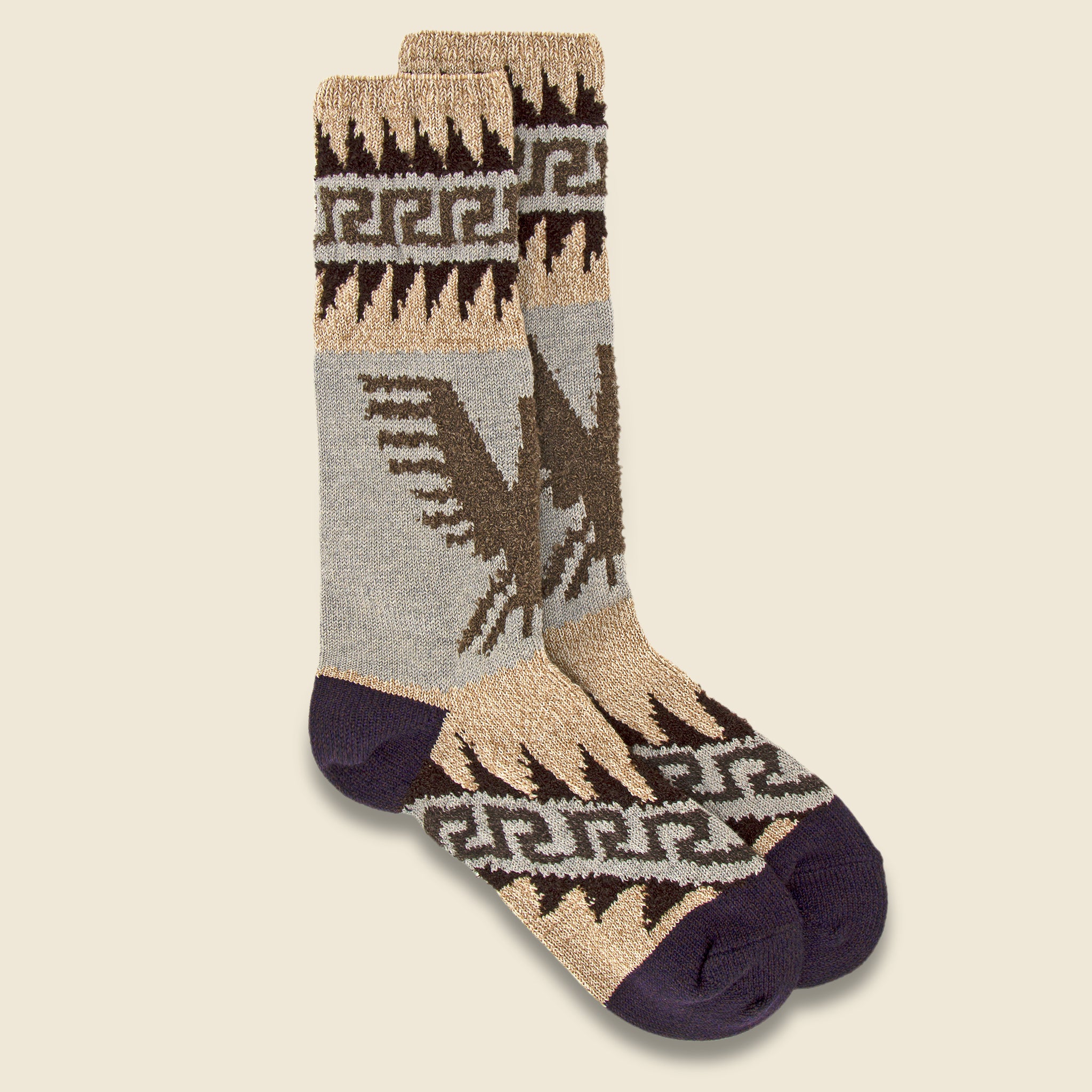 96 Yarns Cowichan Socks - Beige - Kapital - STAG Provisions - Accessories - Socks
