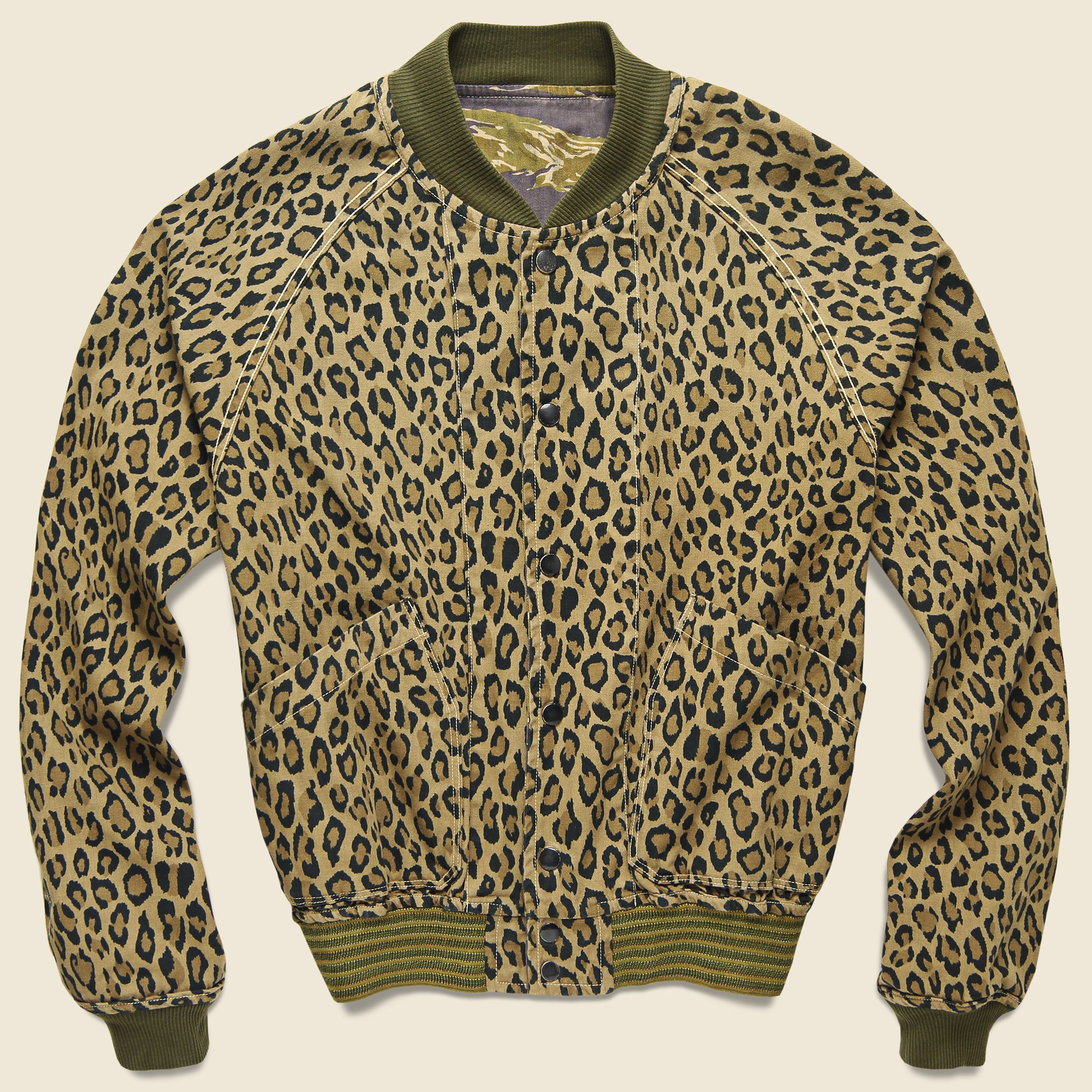 
                          Reversible Tiger Camo &amp; Leopard Blouson - Olive - Kapital - STAG Provisions - Outerwear - Coat / Jacket
                        