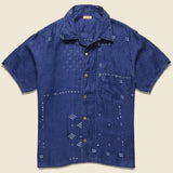 French Cloth Linen Bandana Dye Aloha Shirt - Indigo - Kapital - STAG Provisions - Tops - S/S Woven - Other Pattern