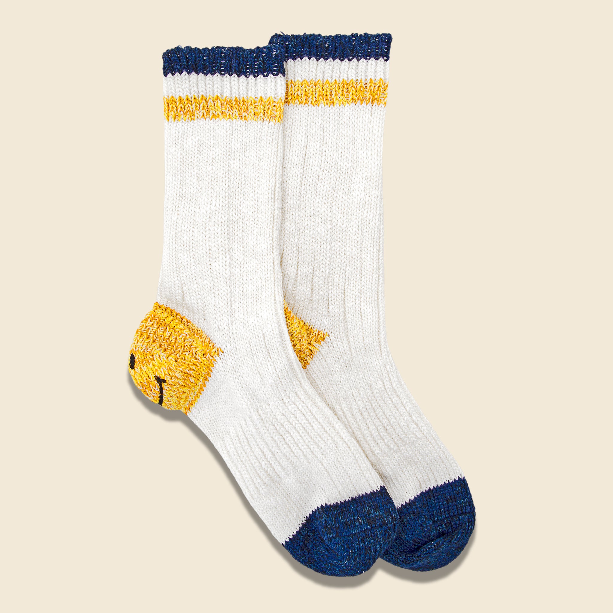 
                          64 Yarns Ivy Smile Heel Hold Socks - White - Kapital - STAG Provisions - Accessories - Socks
                        