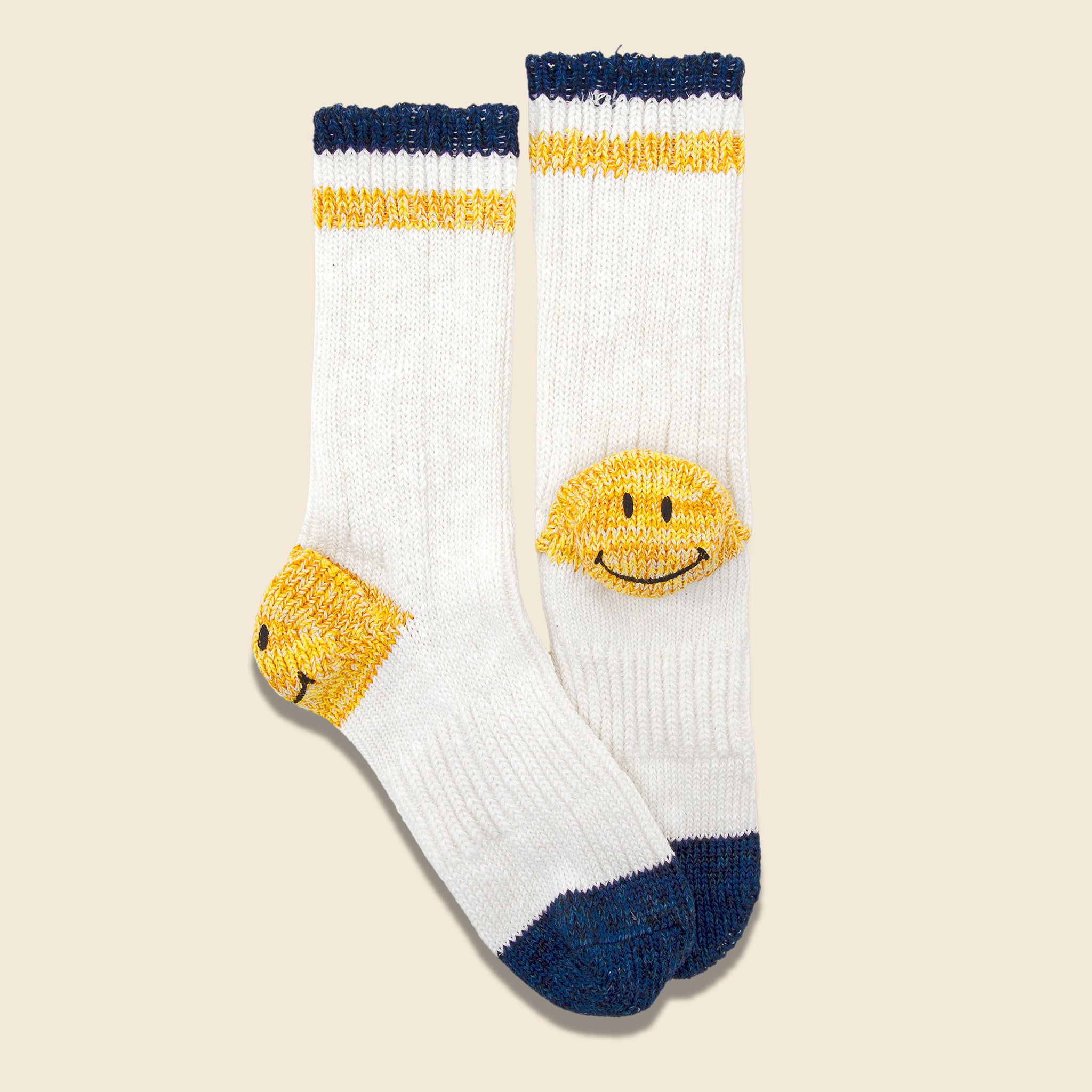 
                          64 Yarns Ivy Smile Heel Hold Socks - White - Kapital - STAG Provisions - Accessories - Socks
                        