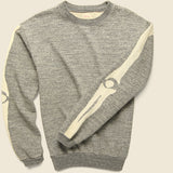 Grandrelle Fleece Knit BIG Crew Bone Sweatshirt - Charcoal - Kapital - STAG Provisions - Tops - Fleece / Sweatshirt
