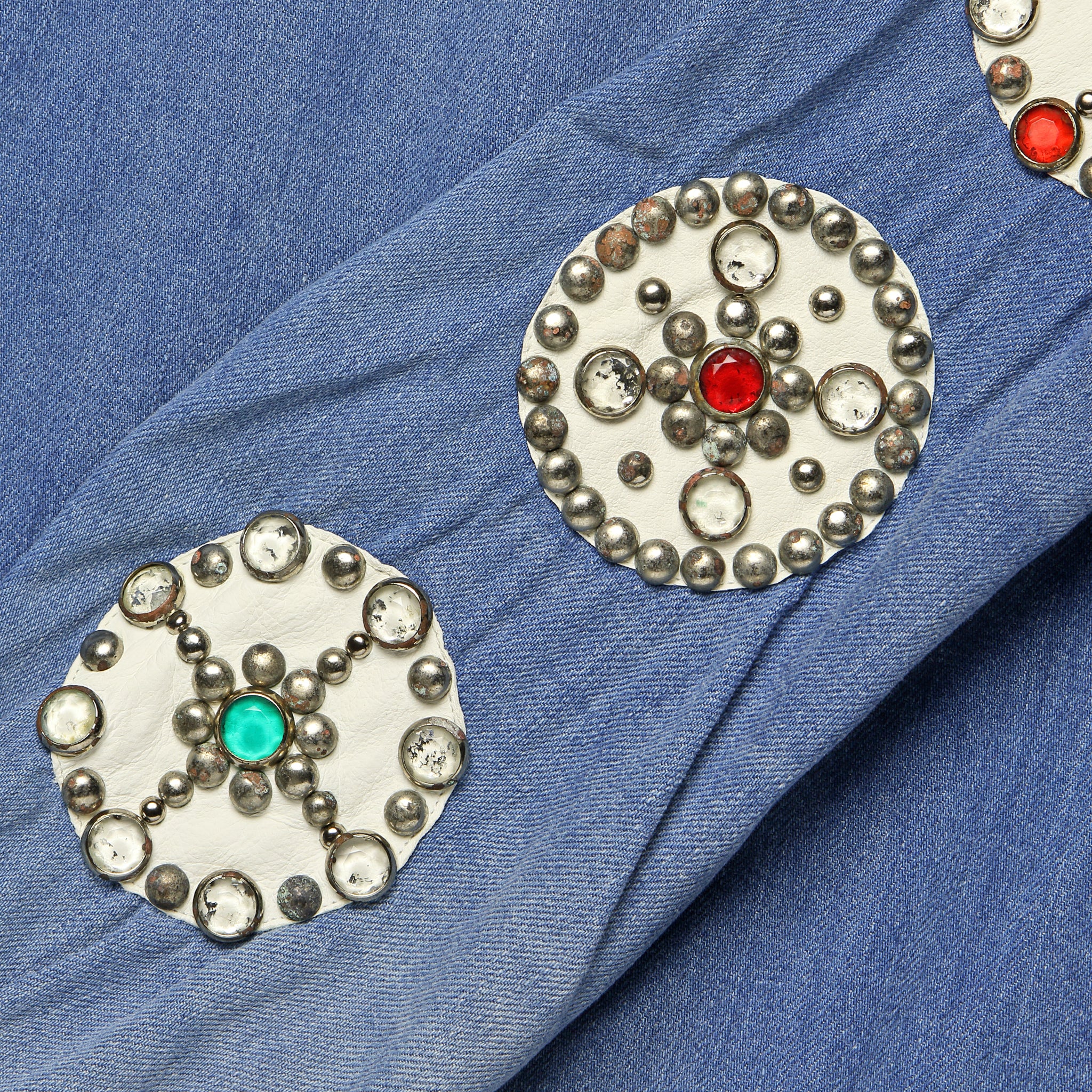 
                          Dot Sleeve Denim Studs Western Shirt - Indigo - Kapital - STAG Provisions - Tops - L/S Woven - Other Pattern
                        