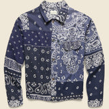 Bandana Patchwork Jacket - Purple Navy - Kapital - STAG Provisions - Outerwear - Coat / Jacket