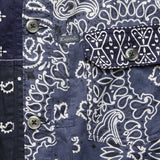 Bandana Patchwork Jacket - Purple Navy - Kapital - STAG Provisions - Outerwear - Coat / Jacket